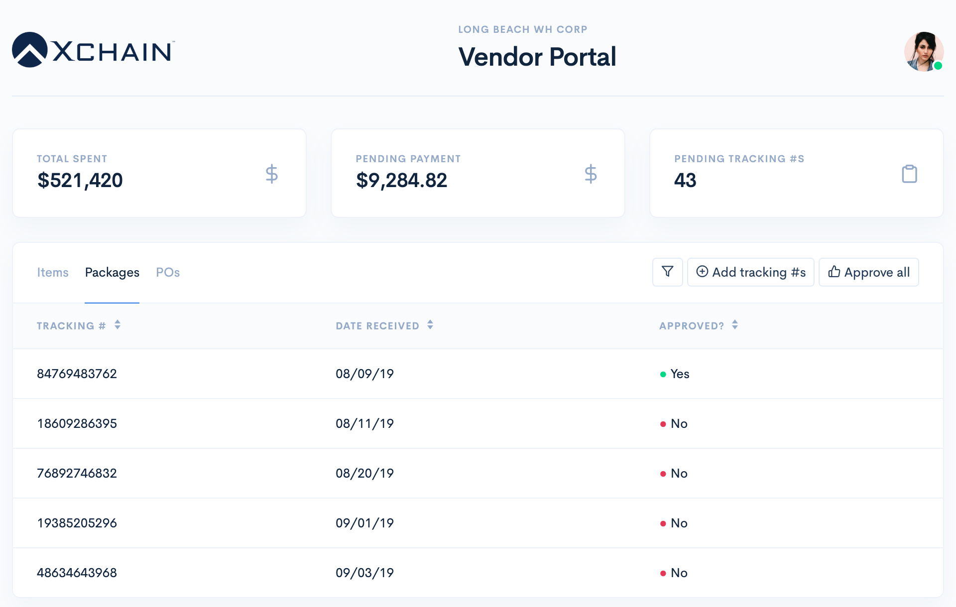Xchain app screenshot